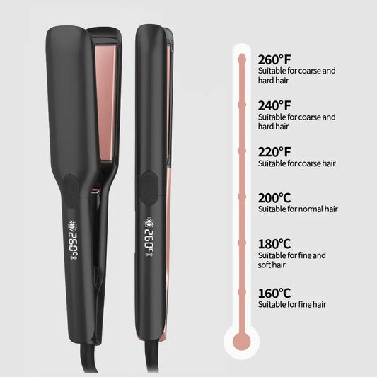 Alisador Nano-Titanium “500F” 2-em-1 Profissional – MCH + Infrared, Ecrã LCD